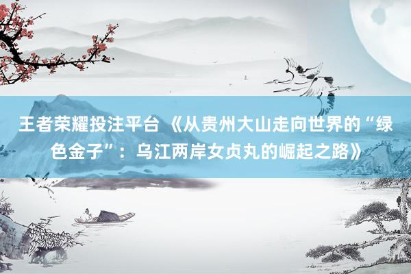 王者荣耀投注平台 《从贵州大山走向世界的“绿色金子”：乌江两岸女贞丸的崛起之路》