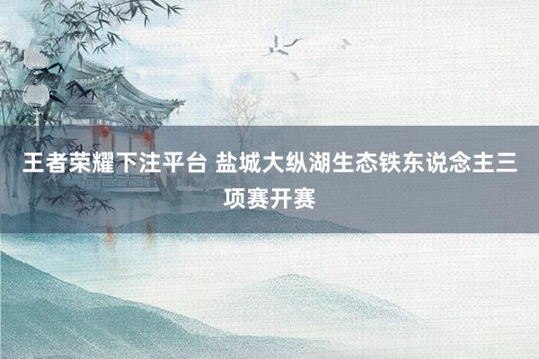 王者荣耀下注平台 盐城大纵湖生态铁东说念主三项赛开赛