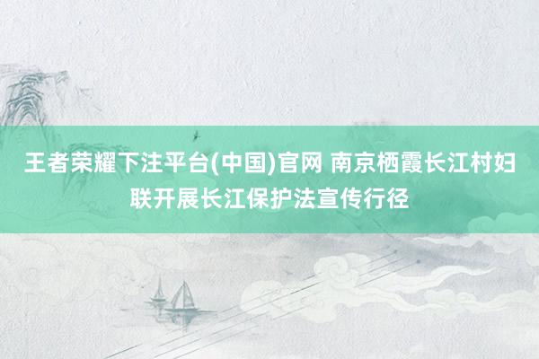 王者荣耀下注平台(中国)官网 南京栖霞长江村妇联开展长江保护法宣传行径